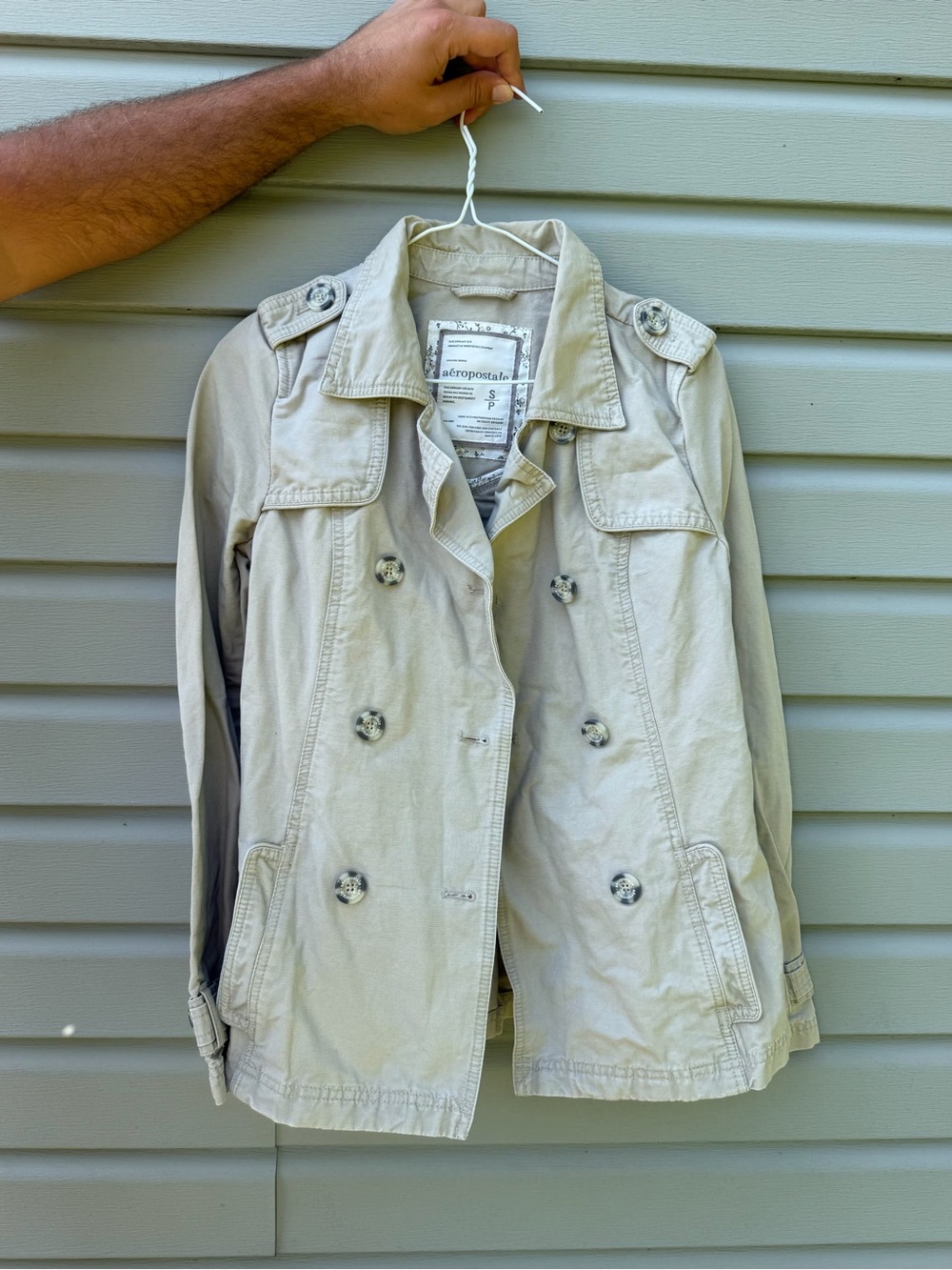 Aeropostale Vintage Women's Light Beige Utility Jacket